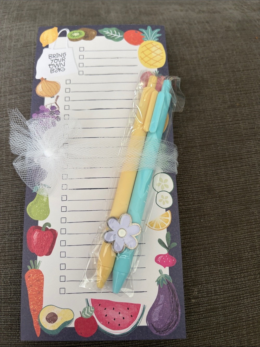 Sheffield Home Pastel Yellow & Teal Notepad and Pen Set